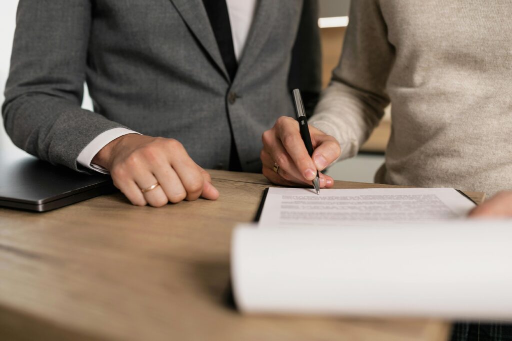 a business deal between two individuals